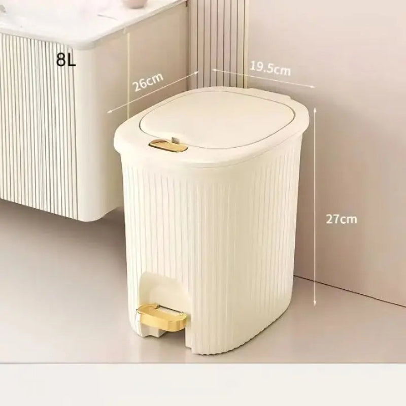 Dimension de la Poubelle nordique beige 8L