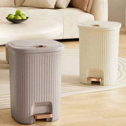 Poubelle nordique beige et grise