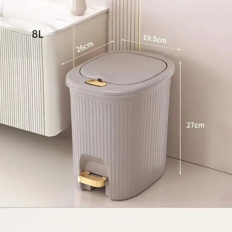 Dimension de la Poubelle nordique grise 8L