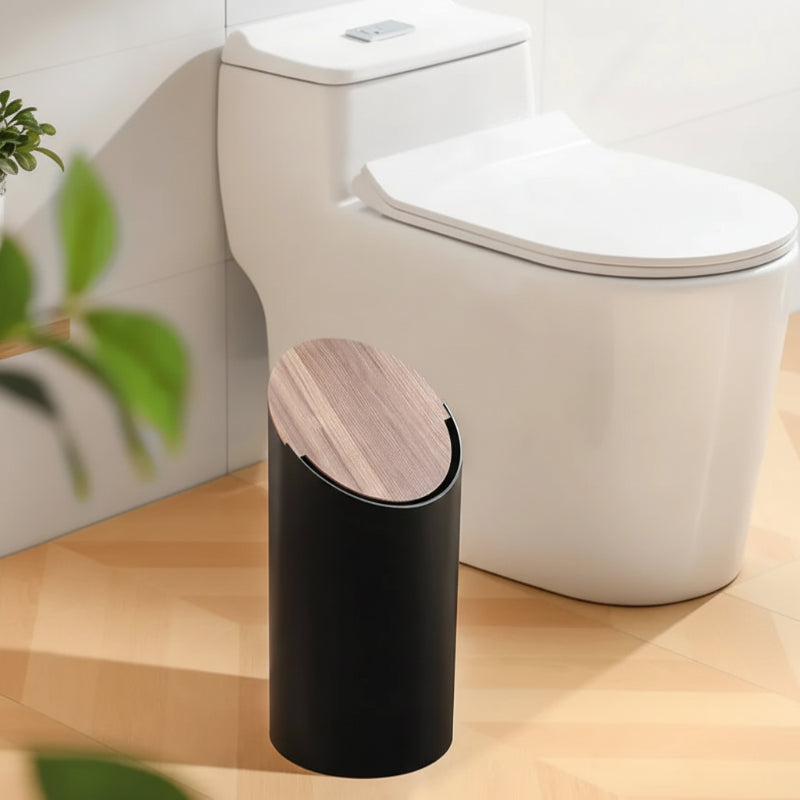 Poubelle nordique salle de bain 9L noire
