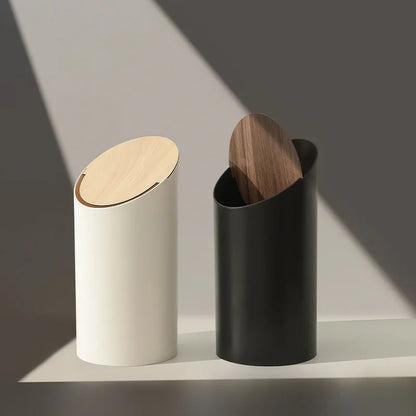 La Poubelle nordique salle de bain 9L noire et blanche