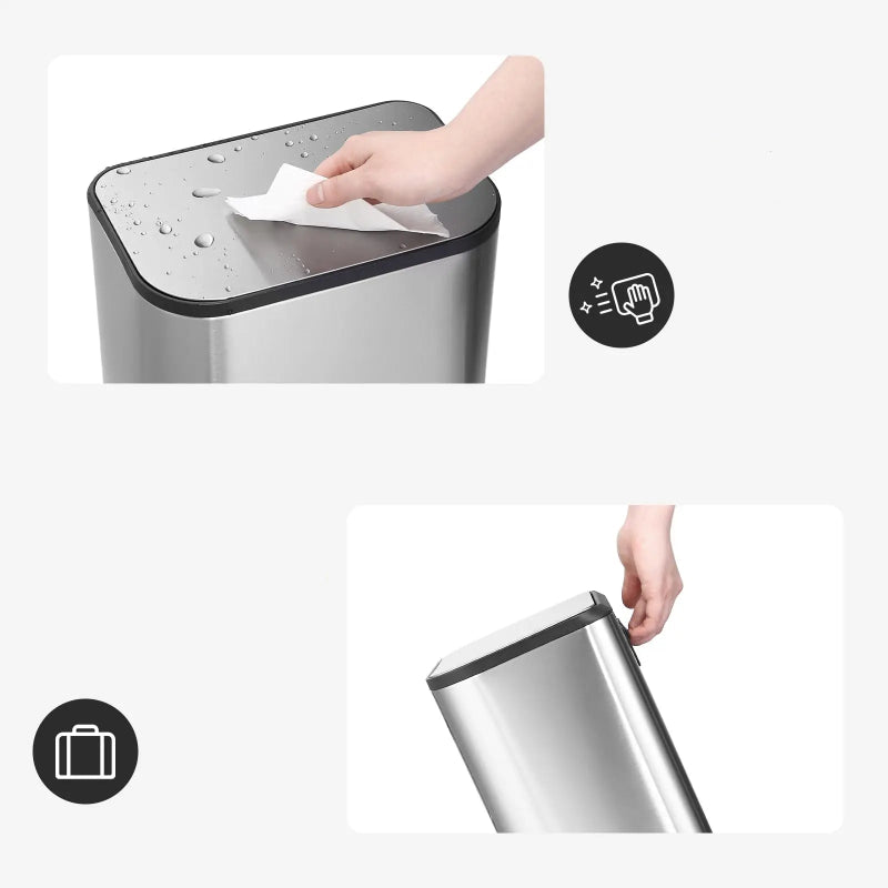 L'hygiène de la Poubelle à pédale en inox 20L