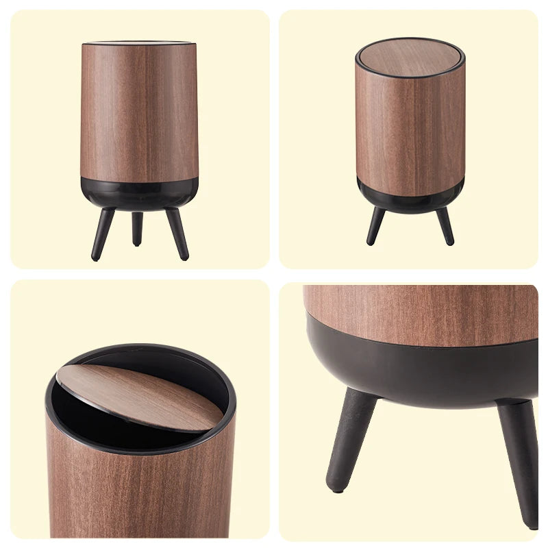 Caractéristiques de la Poubelle retro en bois 15L 