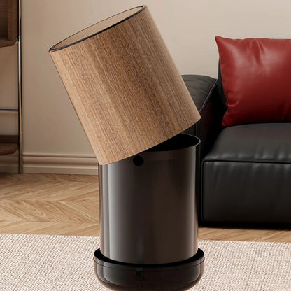 Seau de la Poubelle retro en bois 15L 