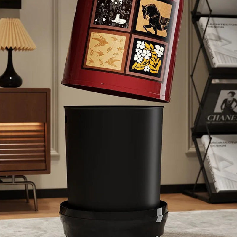 Couvercle de la Poubelle à roulettes style medieval