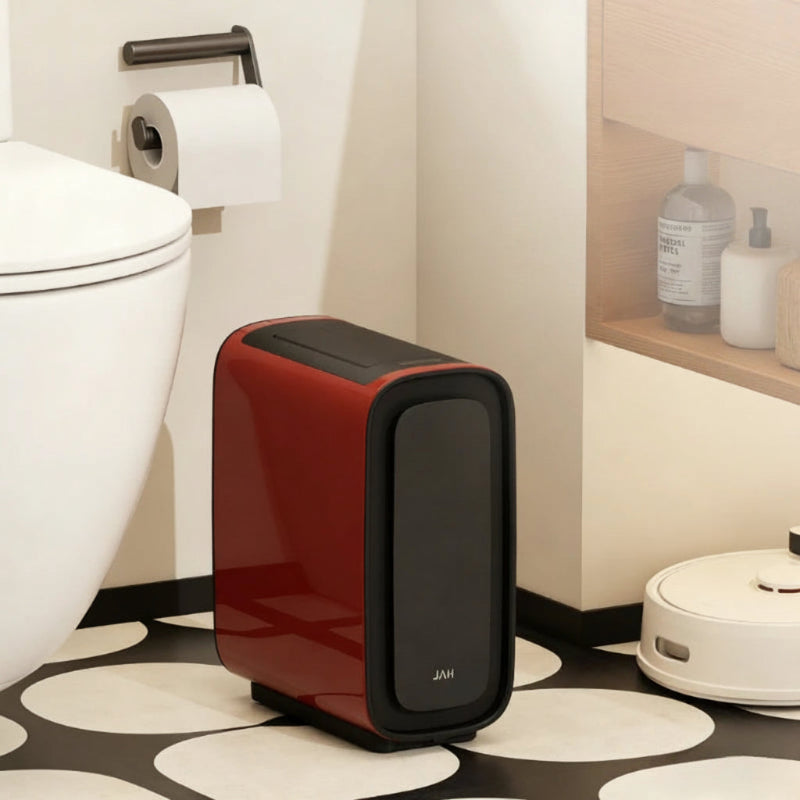 Poubelle salle de bain automatique rectangle dans la salle d'eau