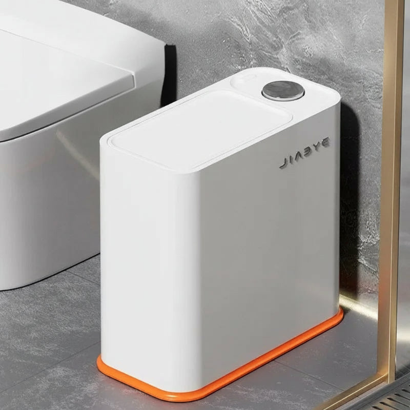 Poubelle salle de bain couvercle à pression