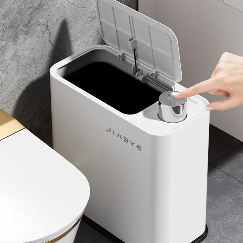 Le couvercle à pression Poubelle salle de bain couvercle à pression