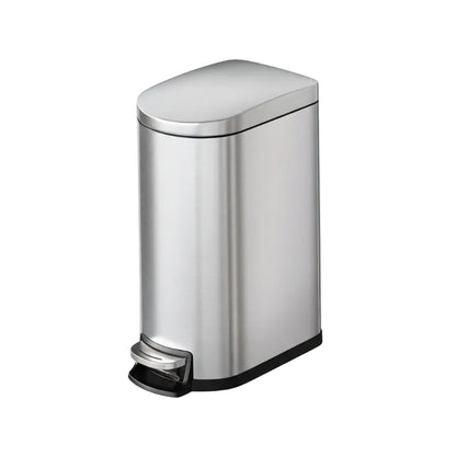 Poubelle salle de bain en inox 10L argentée seul