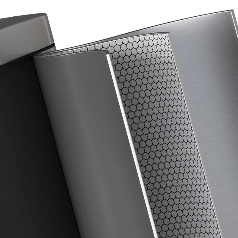 La matière de la Poubelle salle de bain en inox 10L