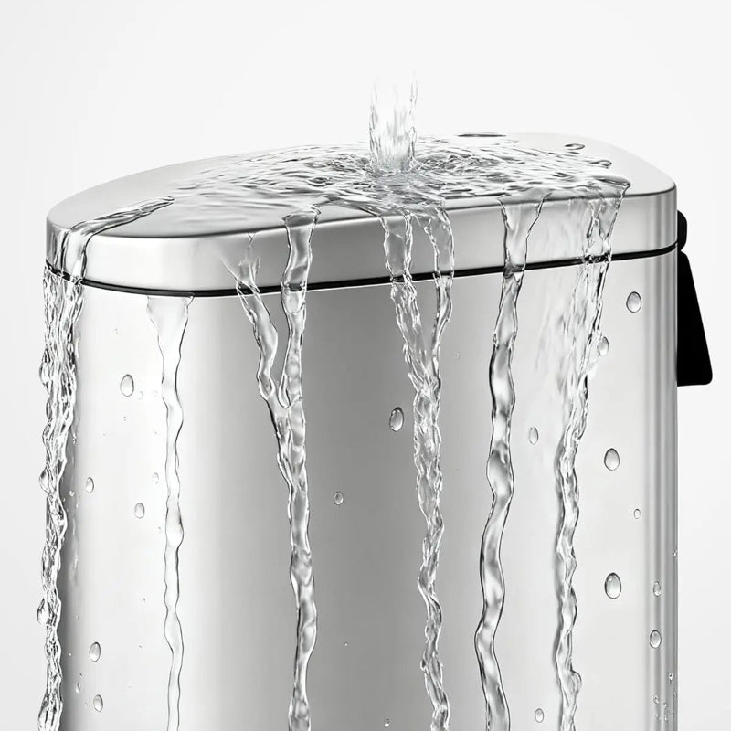 Poubelle salle de bain en inox 10L waterproof
