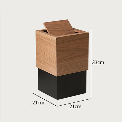 Poubelle style japonais en bois dimension bois clair