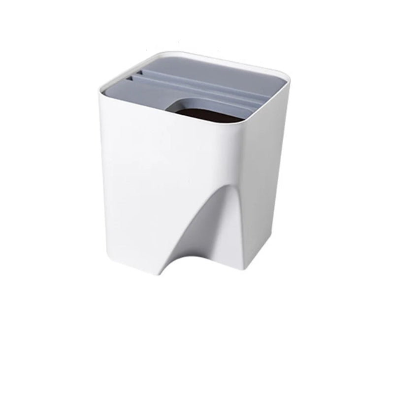 Poubelle tri selectif empilables blanche 13L