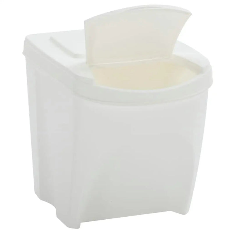 Poubelle à tri selectif empilables blanche couvercle ouvert