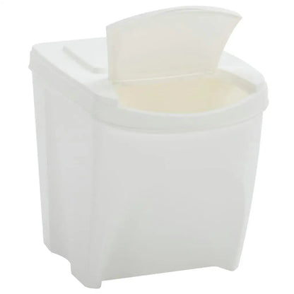 Poubelle à tri selectif empilables blanche couvercle ouvert