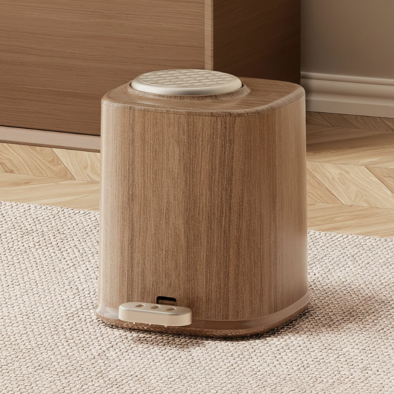 poubelle à pédale imitation bois S