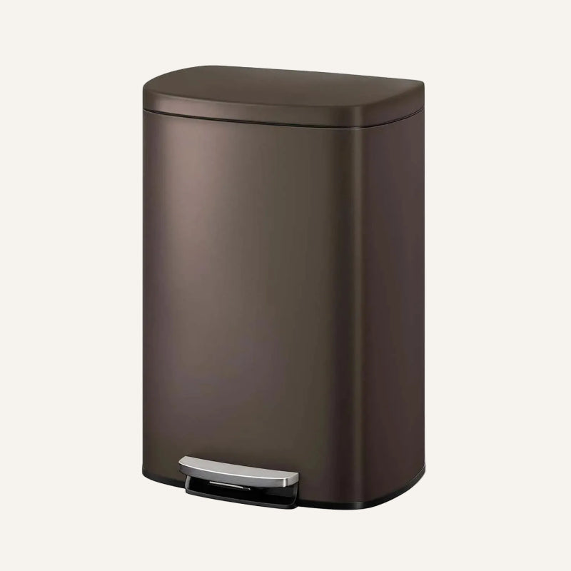 poubelle cuisine 50L marron