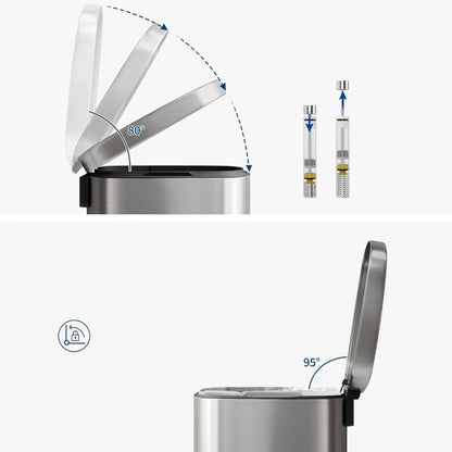 Le couvercle de la poubelle de cuisine 50L + 10L