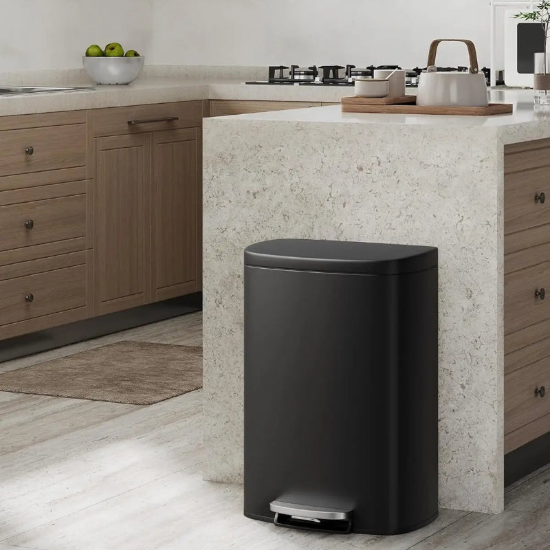 poubelle de cuisine 50L noire