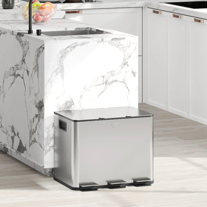 Poubelle de cuisine à tri sélectif 30L