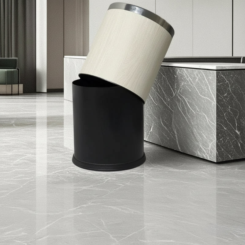 Le seau de la poubelle domestique 10L blanche