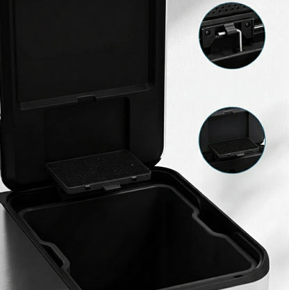 poubelle à double compartiment blanche 60L filtre odeur