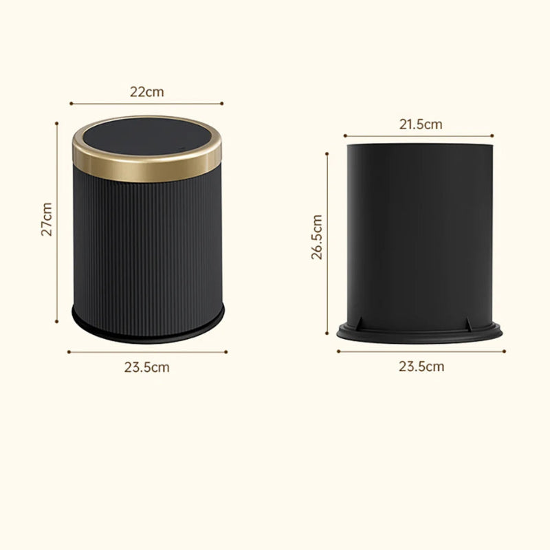 Dimension de la poubelle ronde en plastique 12L