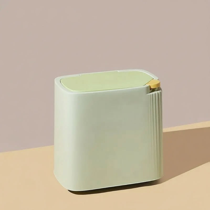 poubelle salle de bain rectangulaire verte 9L