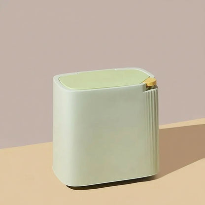 poubelle salle de bain rectangulaire verte 9L